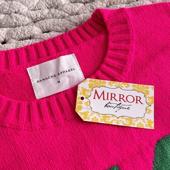 NWT Panache Apparel Hot Pink “SKI” Sweater - Picture 8 of 16